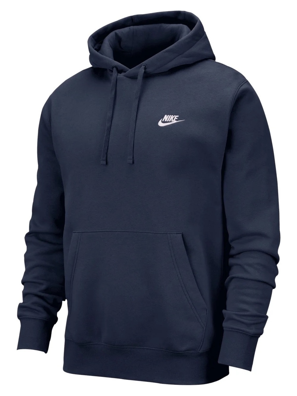 Nike Navy Blue Pullover Hoodie with White Swoosh